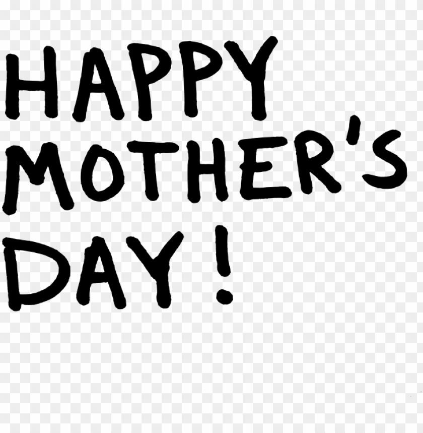 mother's dayblack line - happy mothers day text PNG image with transparent  background | TOPpng