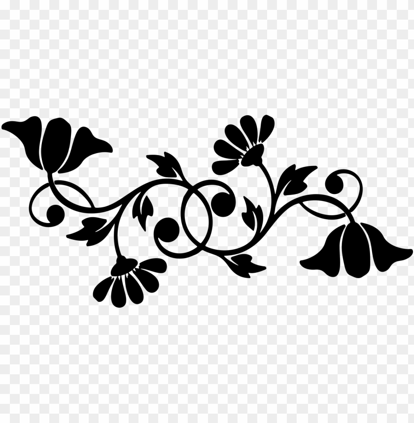 Motif Floral Design Decorative Borders Silhouette Computer Black And White Flower Silhouette Clip Art Png Image With Transparent Background Toppng,Small Home Interior Design Kerala Style