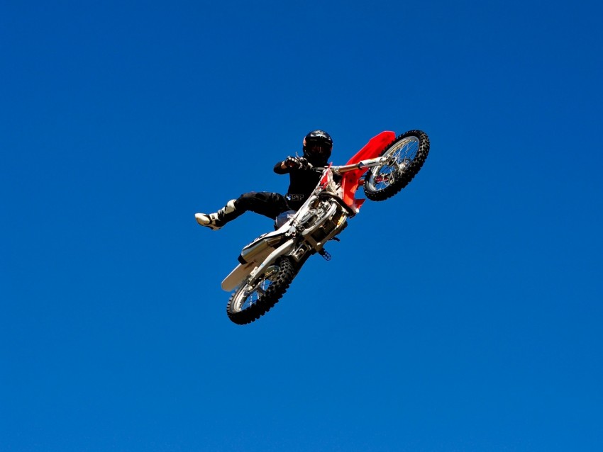 motorcycle, motorcyclist, jump, extreme, cross