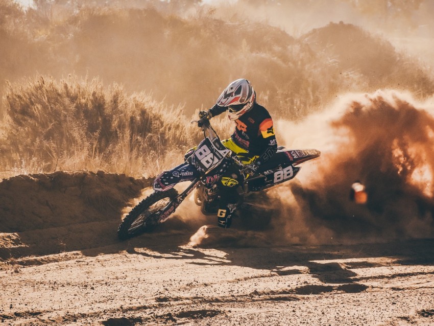 motorcycle, motorcyclist, rally, racing, drift, offroad