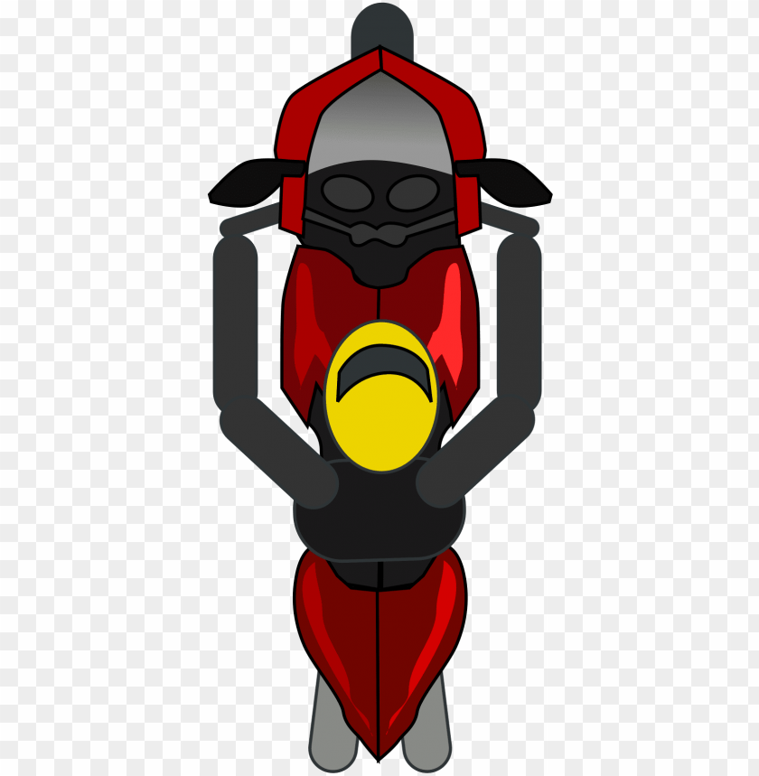 Motorcycle Vector Top View PNG Image With Transparent Background