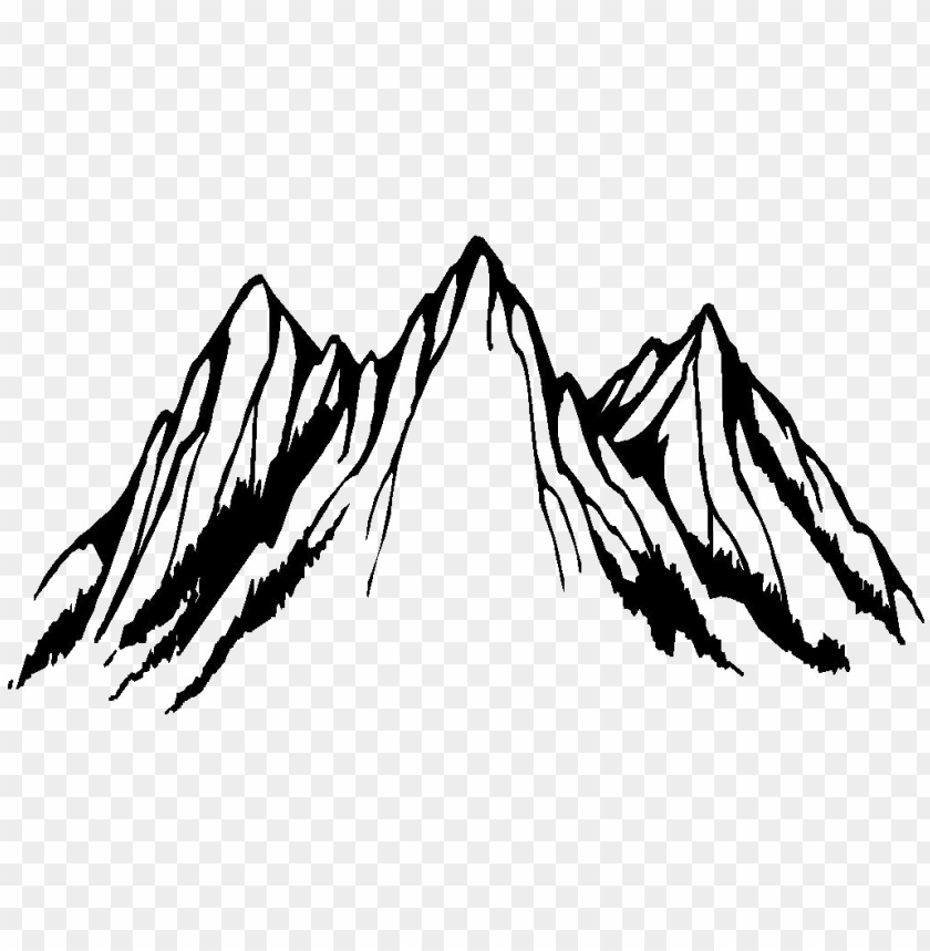 mountain clip art black and white PNG transparent with Clear Background ID 206372