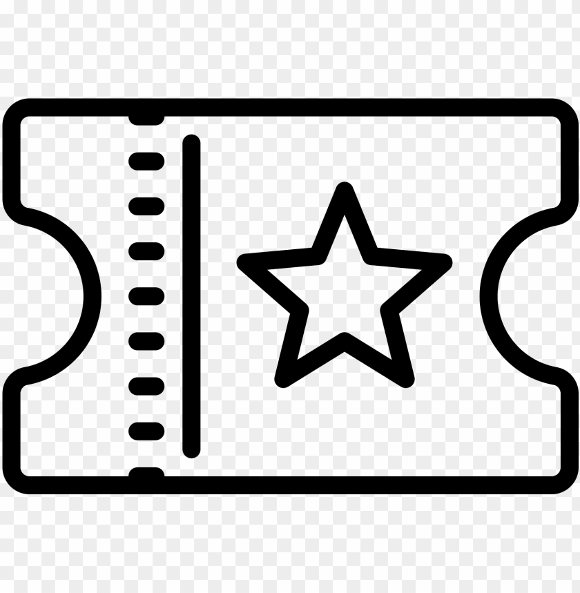 Movie Ticket Icon Clip Art Star Outline Png Image With Transparent Background Toppng - transparent body with black outline roblox