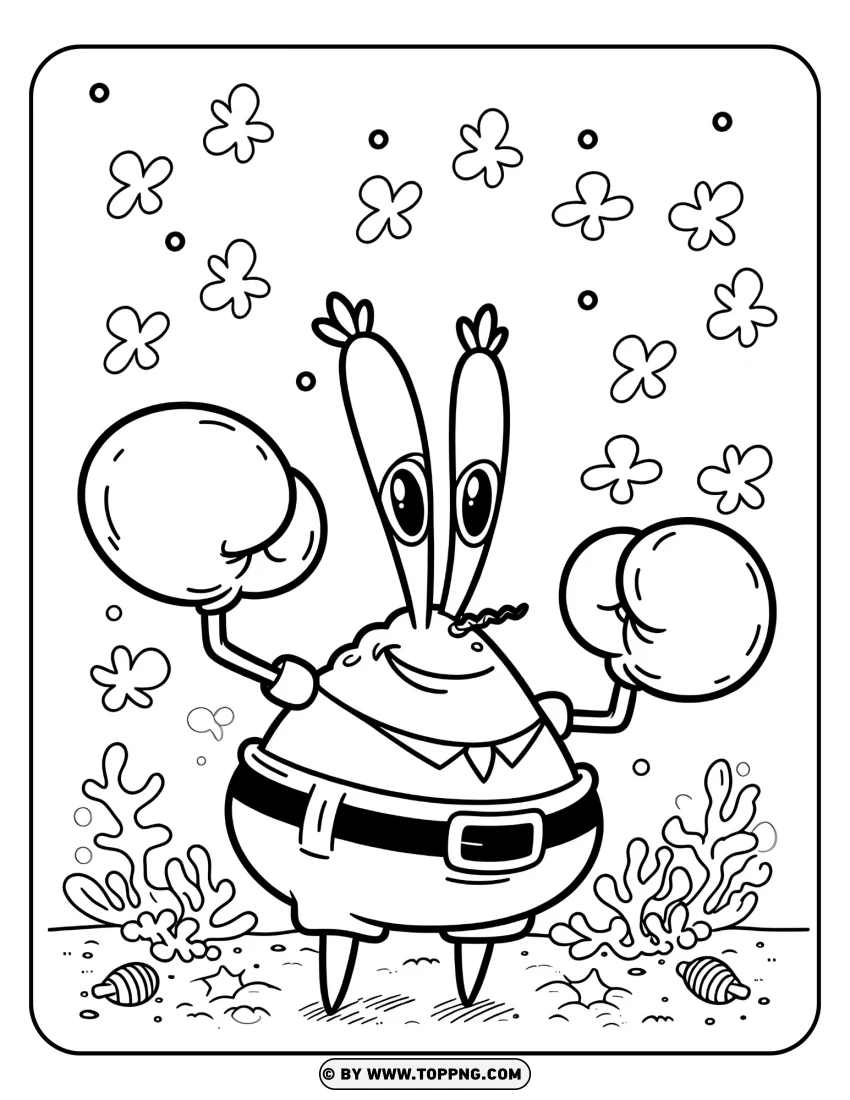 SpongeBob , Mr. Krabs,coloring page