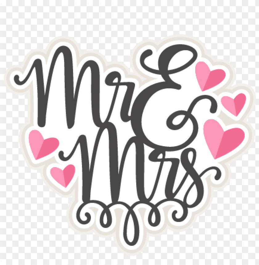 Mr  Mrs Title Svg Scrapbook Cut File Cute Clipart - Mr And Mrs Clipart PNG Transparent With Clear Background ID 190417
