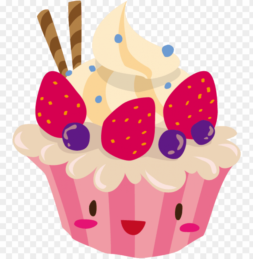 muffin clipart birthday cupcake - cartoon cute birthday cake PNG image with  transparent background | TOPpng