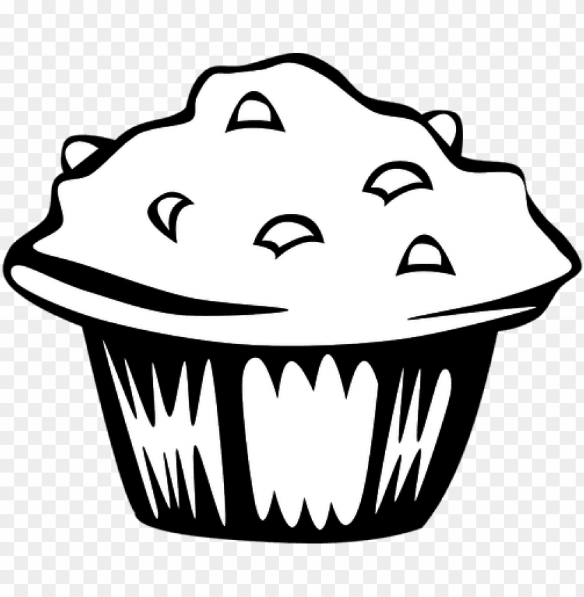 muffin fast food bakery dessert bread snac - black and white muffin PNG image with transparent background@toppng.com