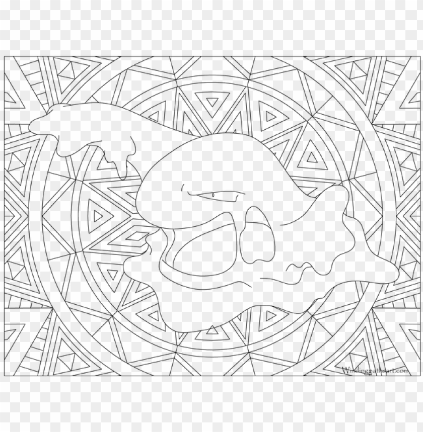 Muk Pokemon Pikachu Coloring Pages Adult Png Image With