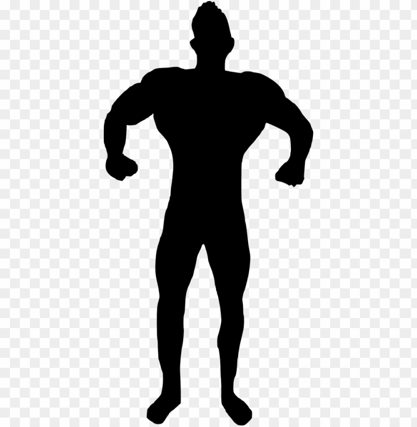 Transparent Muscle Man Bodybuilder Silhouette PNG Image - ID 3792