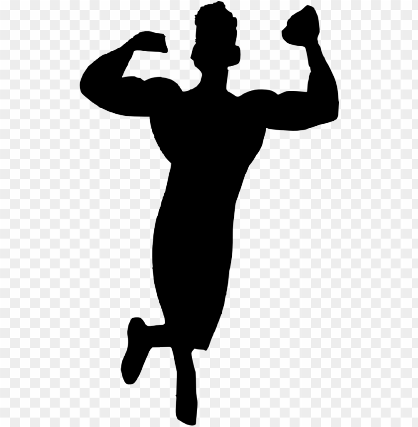 Transparent Muscle Man Bodybuilder Silhouette PNG Image - ID 3801