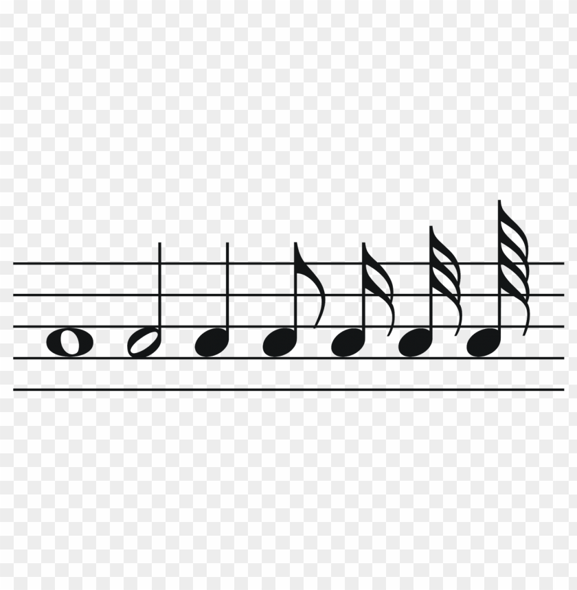 musical notes large to small PNG transparent with Clear Background ID 118621