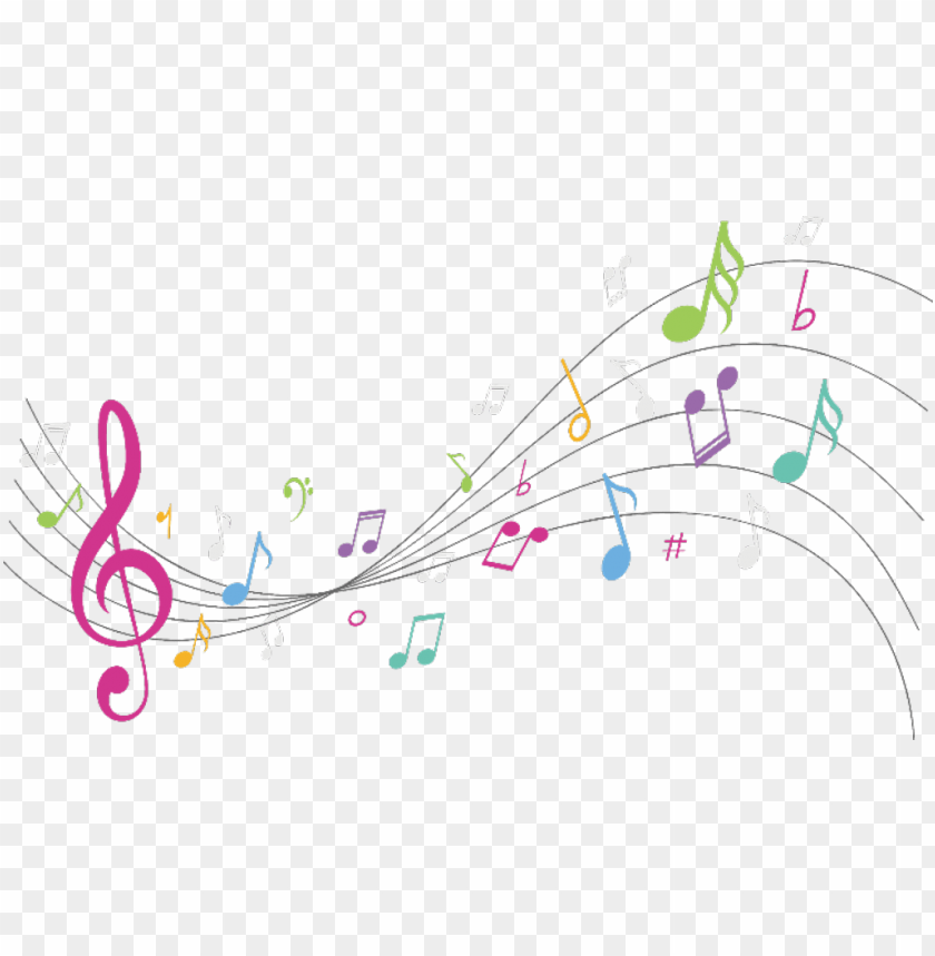 musicalnotes #music #colorful #ftestickers - musical notes background PNG  image with transparent background | TOPpng