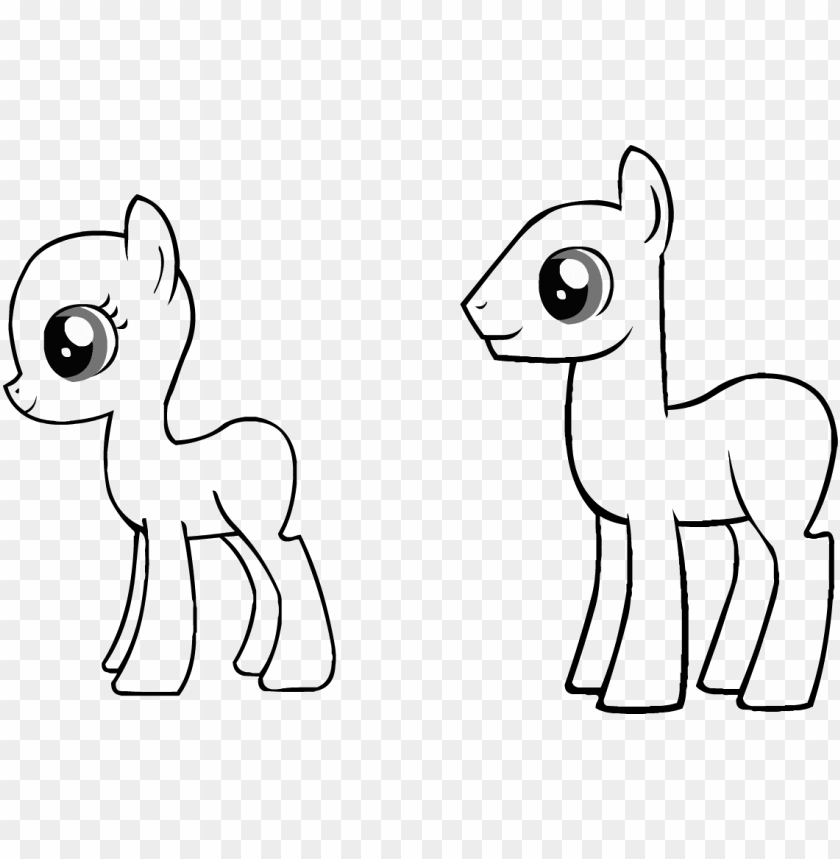 My Little Pony Cutie Mark Crusaders Coloring Pages - My Little Pony Blank Coloring Pages PNG Image With Transparent Background