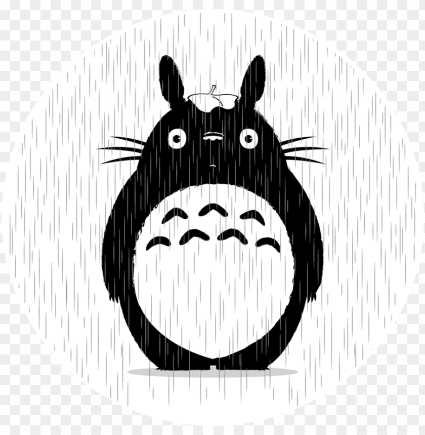 my neighbor totoro black and white PNG image with transparent background@toppng.com