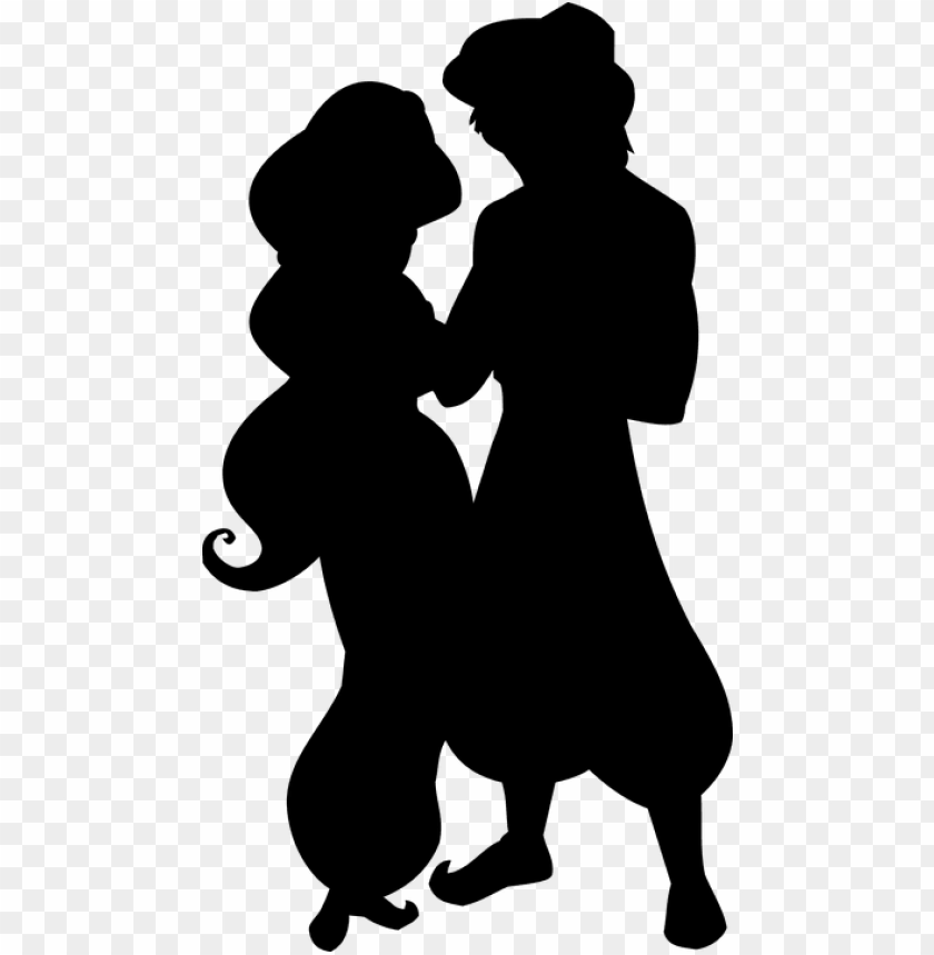 My Silhouettes Future - Aladdin And Jasmine Sv PNG Transparent With Clear Background ID 165144
