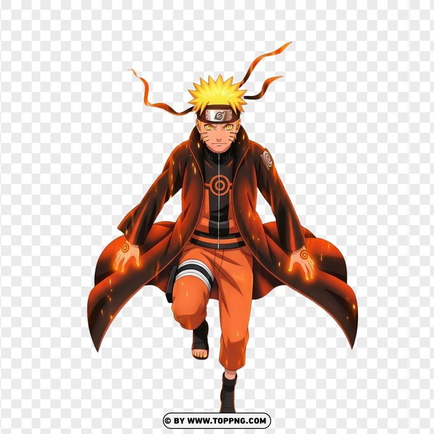 Naruto Uzumaki In Sage Mode Anime Illustration PNG Transparent Background