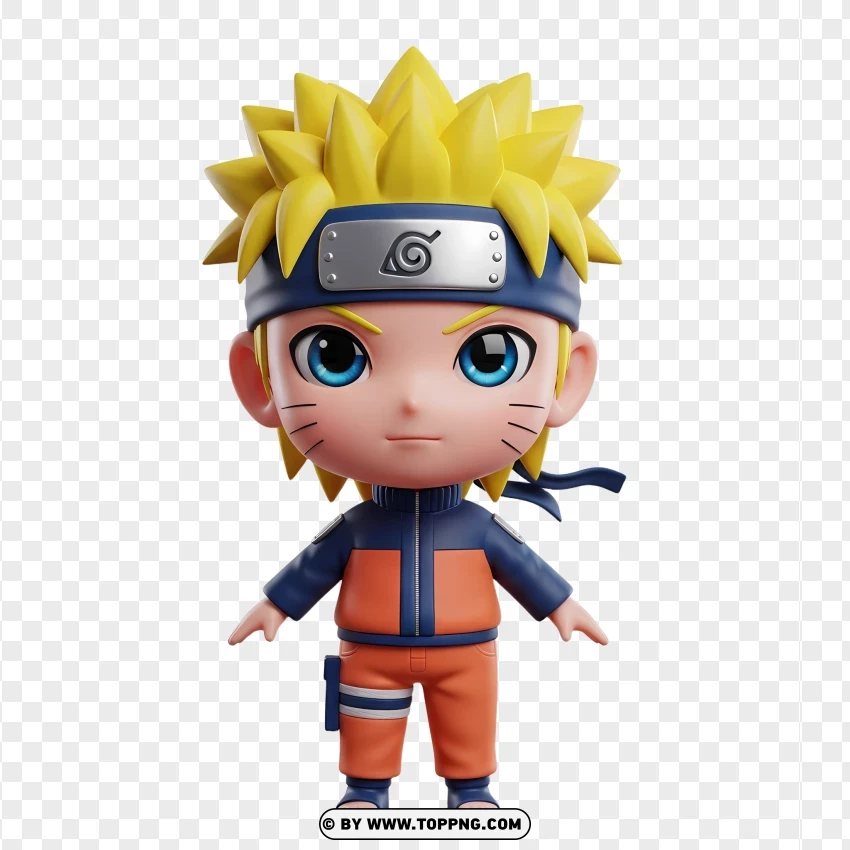 Naruto Uzumaki With Leaf Village Headband PNG Transparent Background