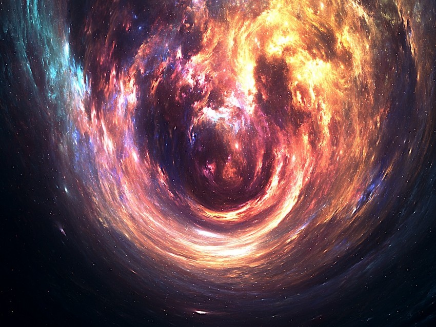 nebula, cloud, fiery, bright, swirling, abstraction