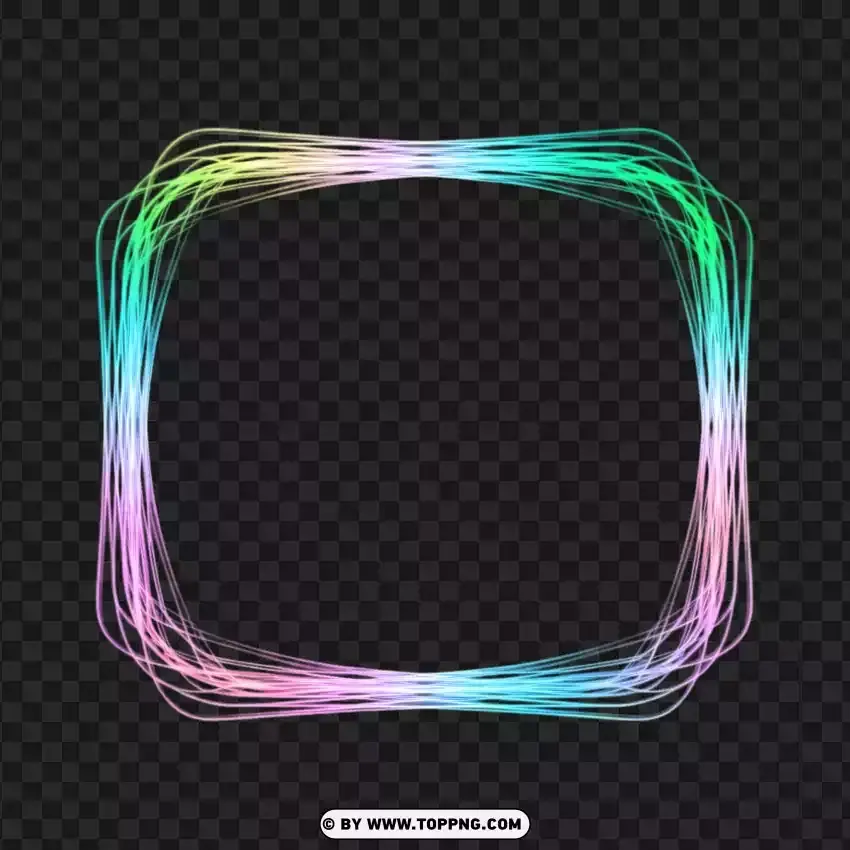 Neon holographic frame for streaming platforms like Twitch and YouTube