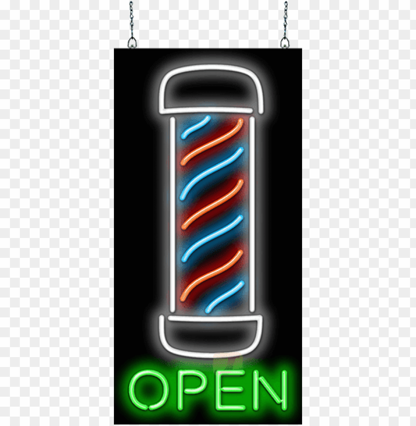 neon sign, open sign, barber pole, stop sign, no sign, closed sign