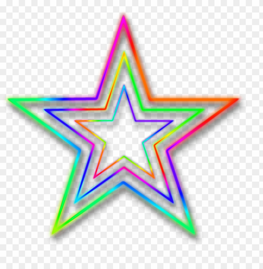 neon star PNG transparent with Clear Background ID 118637
