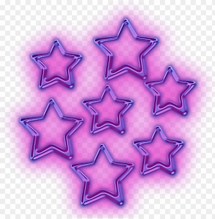 neon stars PNG image with transparent background@toppng.com