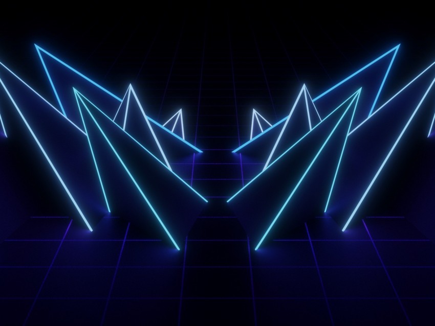 Net Neon Shape Pointed Dark Blue Background Toppng - neon dark blue roblox logo