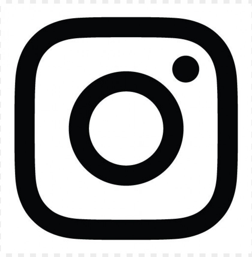 New Instagram Logo Vector Black And White PNG Transparent Background