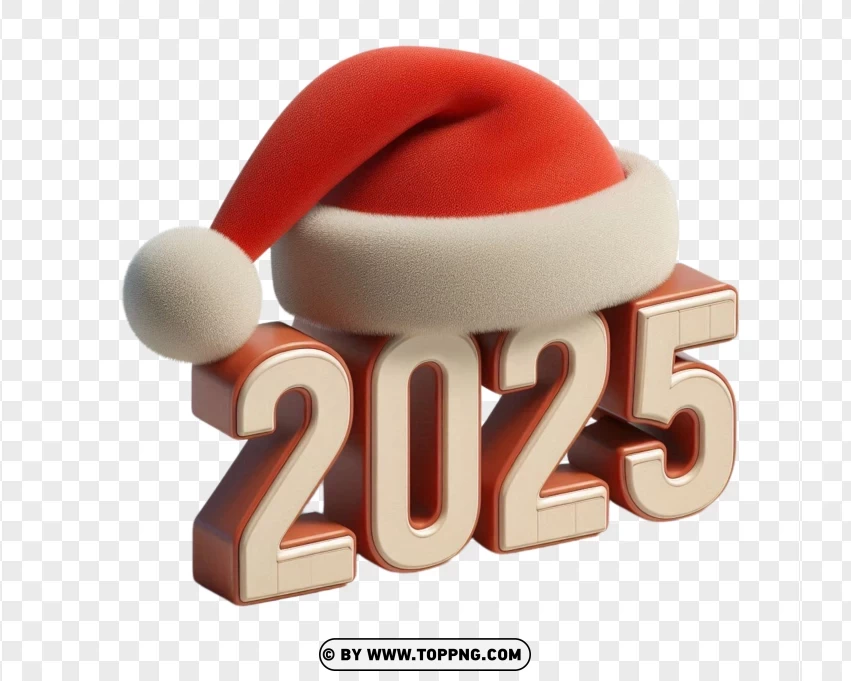 2025,new year,santa,3d, Number, Background, Celebration