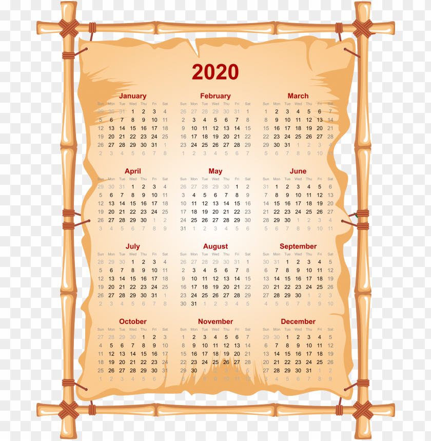 New Year 2020 Text PNG Image With Transparent Background