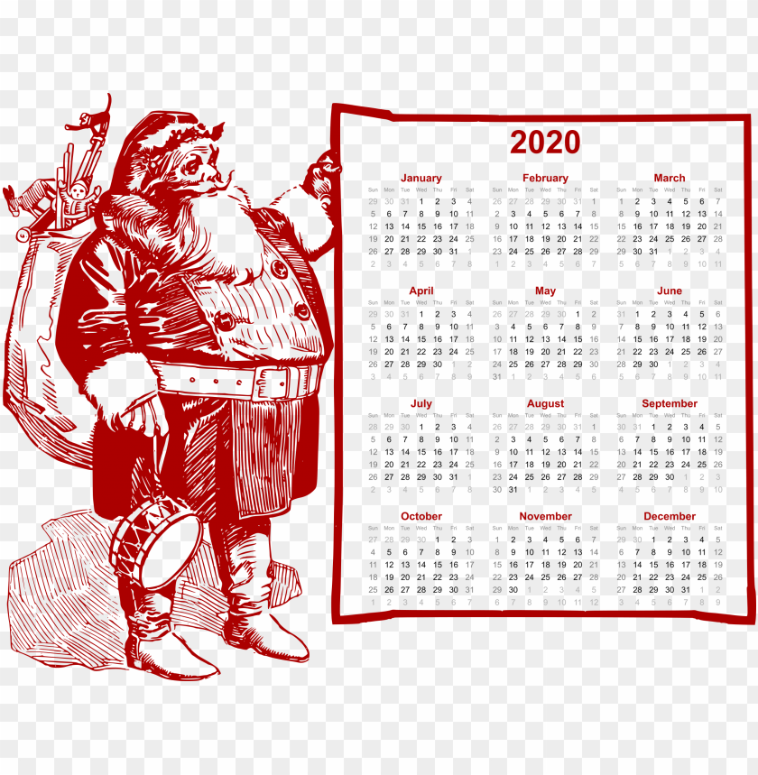 Calendar Cartoon 2020 PNG image with transparent background | TOPpng