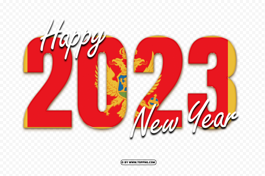 new year 2023 festive pattern with montenegro flag png,New year 2023 png,Happy new year 2023 png free download,2023 png,Happy 2023,New Year 2023,2023 png image