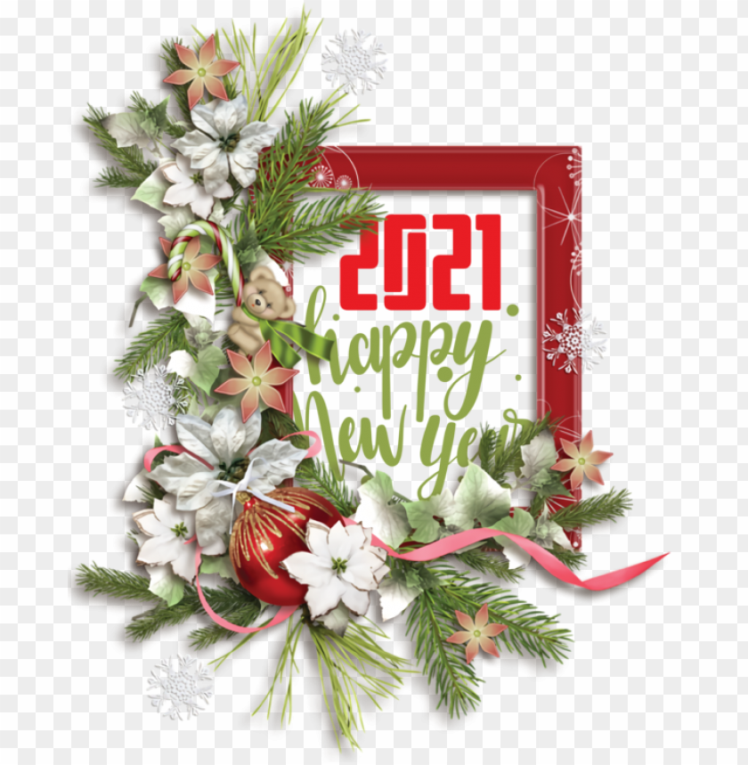 floral design cut flowers flower bouquet,new year,happy new year 2021,transparent png
