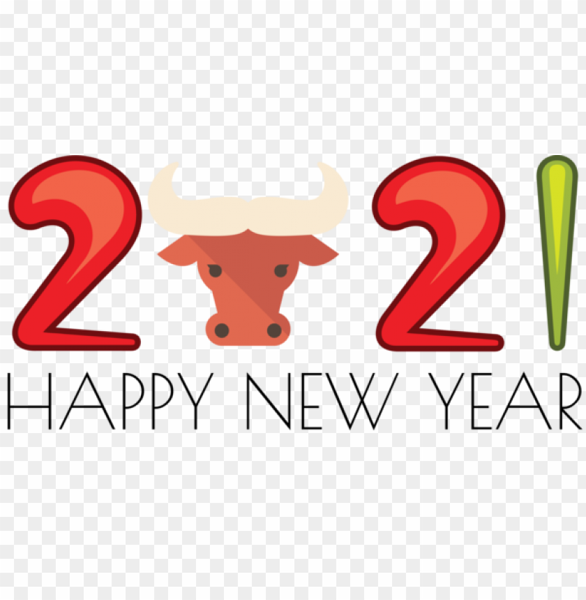 New Year Logo Cartoon Design for Happy New Year 2021 for New Year PNG image with transparent background@toppng.com