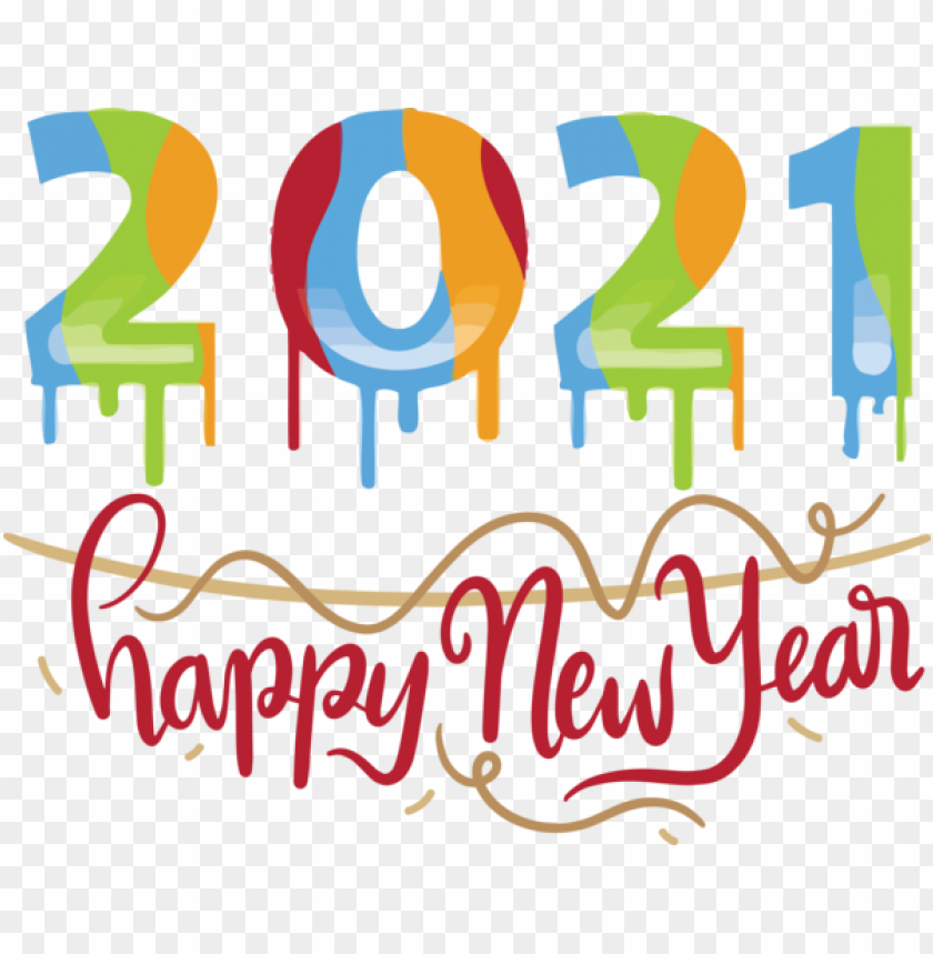 New Year Logo Line Meter For Happy New Year 2021 For New Year PNG Image With Transparent Background