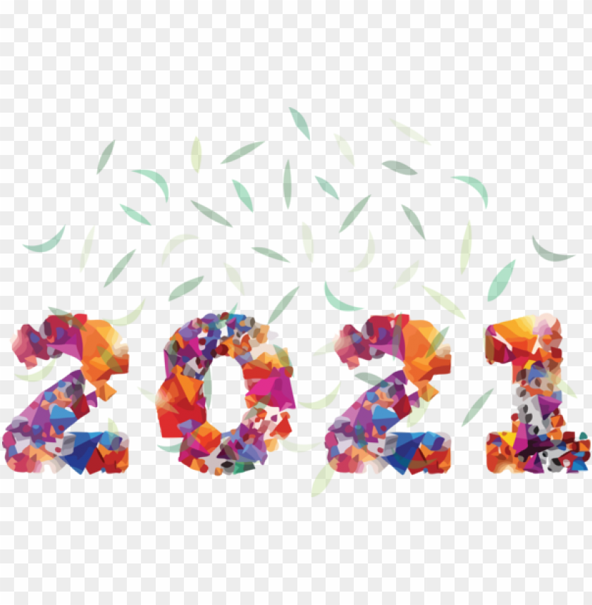 New Year Meter Font For Happy New Year 2021 For New Year PNG Image With Transparent Background