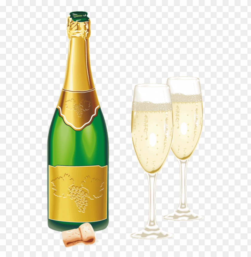 New Year Open Champagne With Glasses PNG Images@toppng.com
