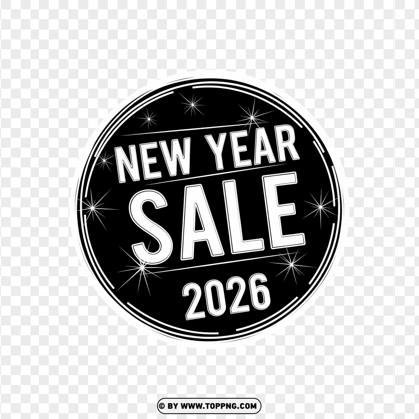 New Year Sale 2026 Sticker PNG Transparent Background