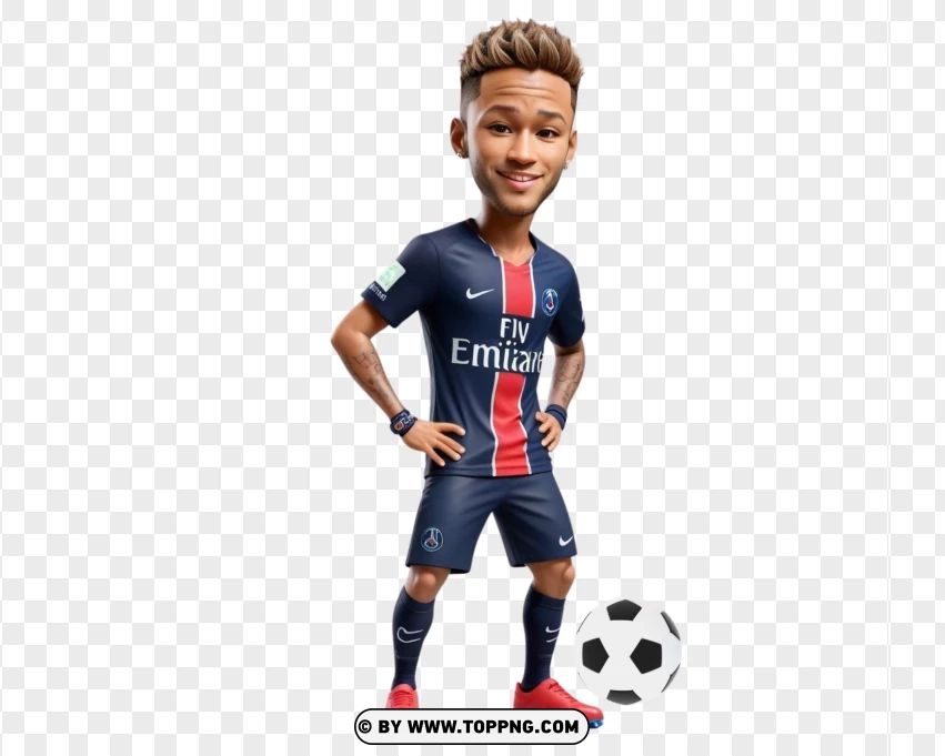 3D Character,    Football Player,  Neymar Jr,football,    cartoon,    3D,    isolated