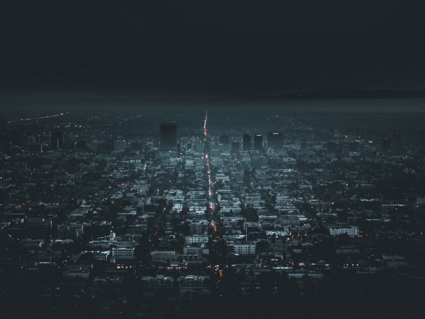 free PNG night city, aerial view, city lights, los angeles, usa background PNG images transparent