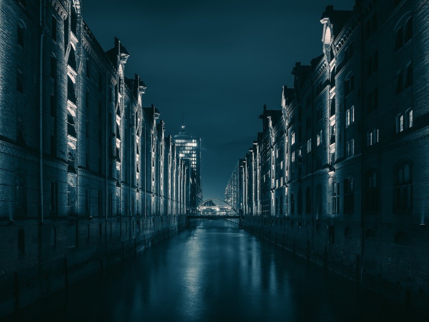 Night City Bridge Architecture Hamburg Germany Png - Free PNG Images