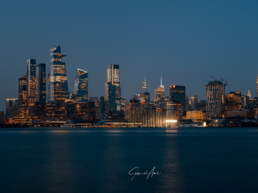 night city, buildings, architecture, panorama, new york