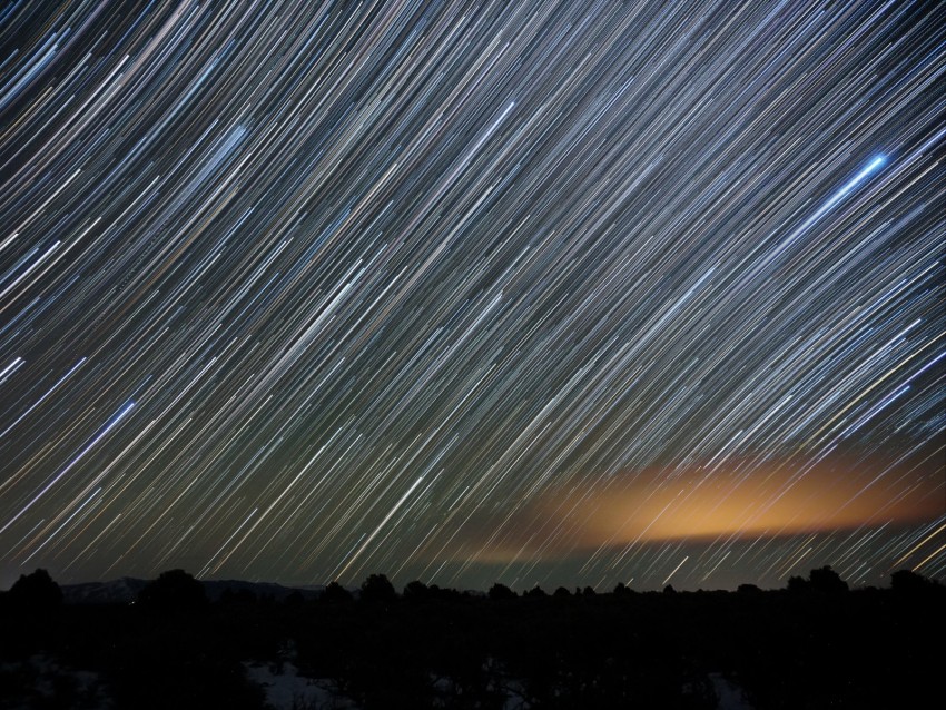 night, stars, movement, long exposure, blur