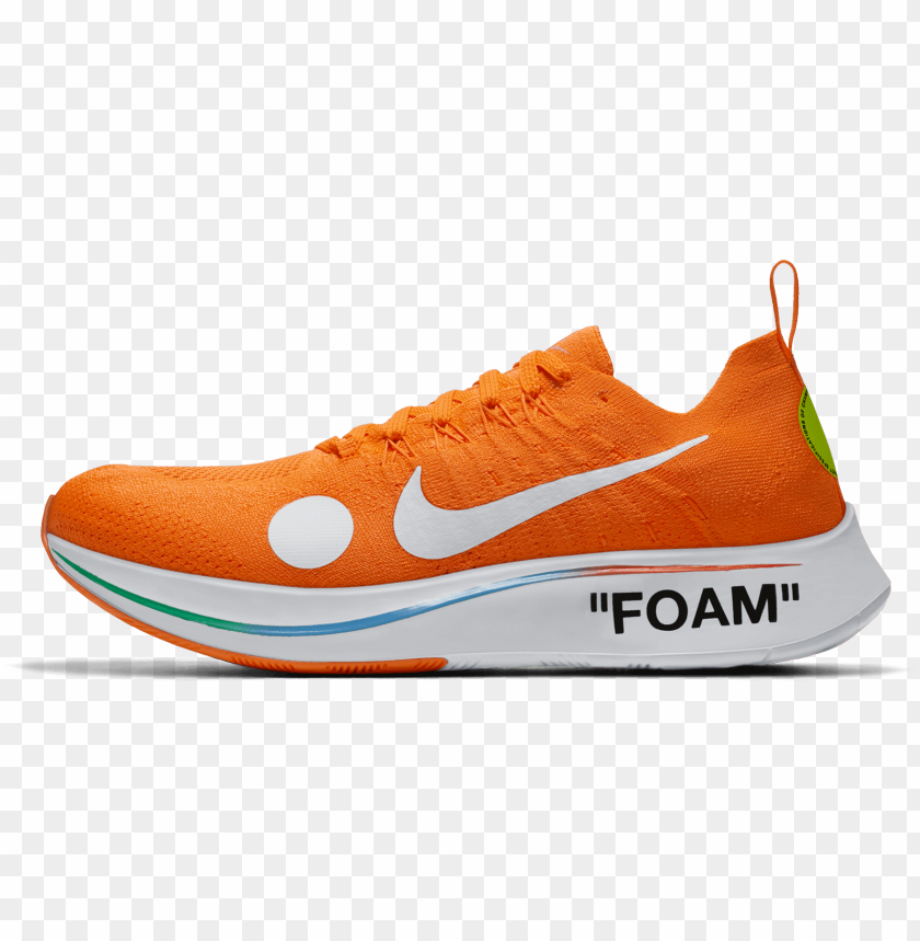nike zoom fly off white PNG image with 
