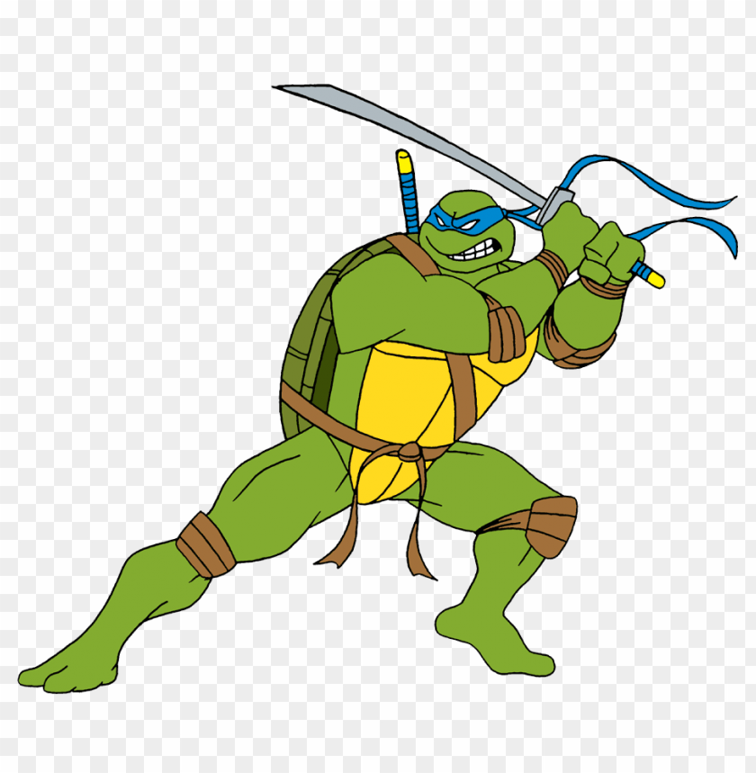 Leonardo from Teenage Mutant Ninja Turtles wielding swords.