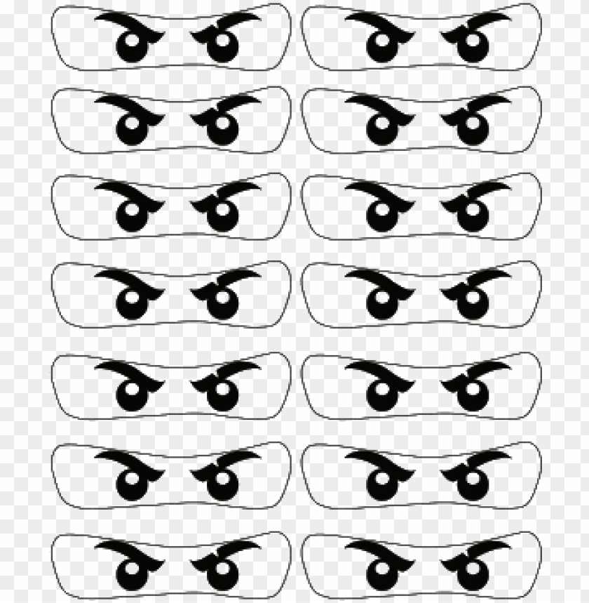 Free download HD PNG ninjago eyes printable black and white PNG image
