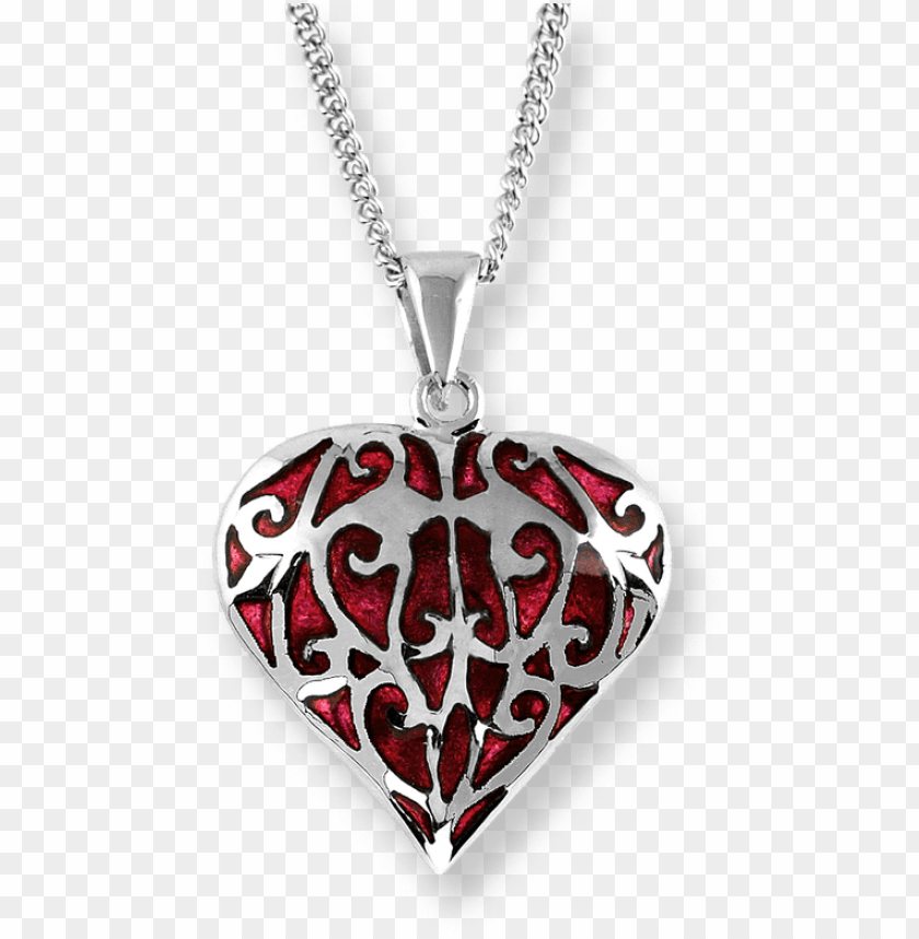 Nle Barr Designs Fine Enamels Silver Heart Necklace PNG Transparent With Clear Background ID 93446
