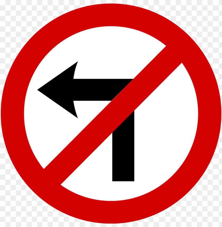 transport, traffic signs, no left turn traffic sign, 