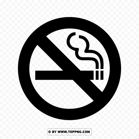 Non Smoking Black Sign PNG