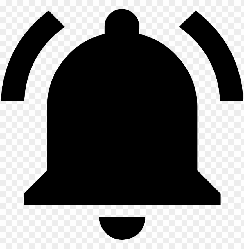 Notification Bell Black PNG Transparent Background